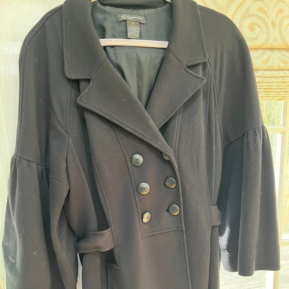 INC double breasted belted jacket